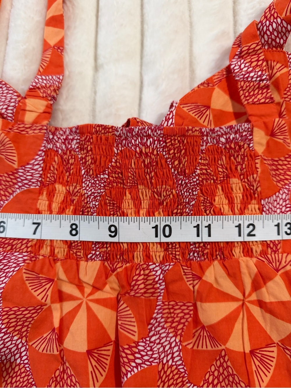 Anthropologie orange and yellow Patterned Dress - Picture 8 of 8